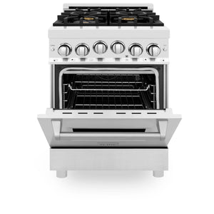 ZLINE 24" 2.8 cu. ft. Range with Gas Stove and Gas Oven in Stainless Steel with Brass Burners(RG-BR-24)