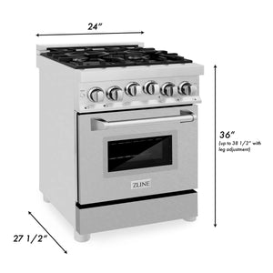 ZLINE 24" 2.8 cu. ft. Range with Gas Stove and Gas Oven in Stainless Steel (RG24)