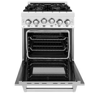 ZLINE 24" 2.8 cu. ft. Range with Gas Stove and Gas Oven in Stainless Steel (RG24)