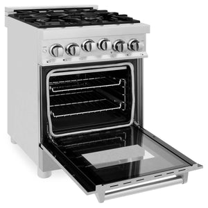 ZLINE 24" 2.8 cu. ft. Range with Gas Stove and Gas Oven in Stainless Steel (RG24)