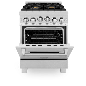 ZLINE 24" 2.8 cu. ft. Range with Gas Stove and Gas Oven in Fingerprint Resistant Stainless Steel with Brass Burners (RGS-SN-BR-24)