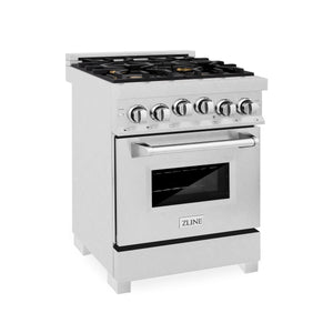 ZLINE 24" 2.8 cu. ft. Range with Gas Stove and Gas Oven in Fingerprint Resistant Stainless Steel with Brass Burners (RGS-SN-BR-24)