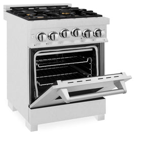 ZLINE 24" 2.8 cu. ft. Range with Gas Stove and Gas Oven in Fingerprint Resistant Stainless Steel with Brass Burners (RGS-SN-BR-24)