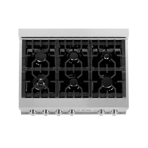 ZLINE 30" Porcelain Gas Stovetop in Fingerprint Resistant Stainless Steel with 4 Gas Burners (RTS-30)