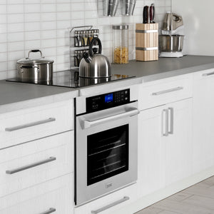 ZLINE Kitchen Package with Refrigeration, 30" Stainless Steel Rangetop, 30" Single Wall Oven, 30" Microwave Oven