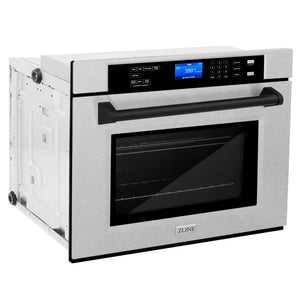 ZLINE 30" Autograph Edition Single Wall Oven with Self Clean and True Convection in Stainless Steel, Matte Black