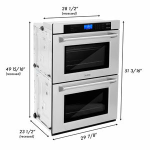 ZLINE 30" Professional Double Wall Oven with Self Clean and True Convection in Stainless Steel (AWD-30)