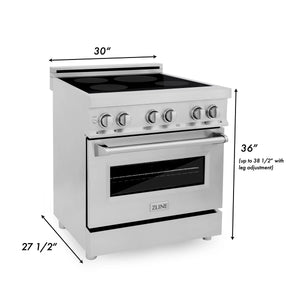 ZLINE 30" 4.0 cu. ft. Induction Range with a 4 Element Stove and Electric Oven with Color Options (RAIND-30)