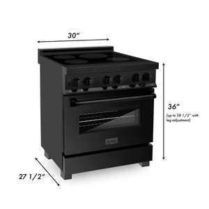 ZLINE 36" 4.6 cu. ft. Induction Range with a 4 Element Stove and Electric Oven in Black Stainless Steel (RAIND-BS-36)