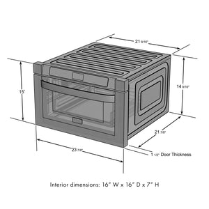 ZLINE 24" 1.2 cu. ft. Built-in Microwave Drawer in Black Stainless Steel