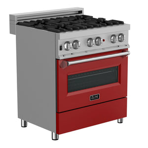 ZLINE 30" 4.0 cu. ft. Dual Fuel Range with Gas Stove and Electric Oven in Fingerprint Resistant Stainless Steel and Door (RAS-30)