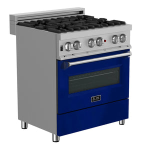 ZLINE 30" 4.0 cu. ft. Dual Fuel Range with Gas Stove and Electric Oven in Fingerprint Resistant Stainless Steel and Door (RAS-30)