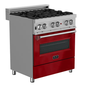 ZLINE 30" 4.0 cu. ft. Dual Fuel Range with Gas Stove and Electric Oven in Fingerprint Resistant Stainless Steel and Door (RAS-30)