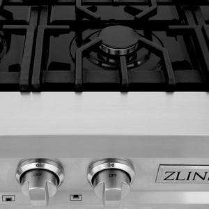 ZLINE 36 in. Porcelain Gas Stovetop with Griddle in Stainless Steel (RT-GR-36)