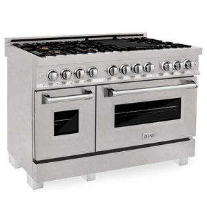 ZLINE 48" 6.0 cu. ft. Dual Fuel Range with Gas Stove and Electric Oven in Fingerprint Resistant Stainless Steel (RAS-48)