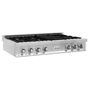 ZLINE 48 in. Porcelain Gas Stovetop with Griddle in Stainless Steel (RT-GR-48)