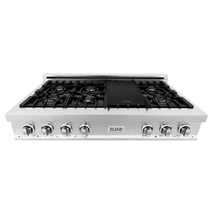 ZLINE 48 in. Porcelain Gas Stovetop with Griddle in Stainless Steel (RT-GR-48)