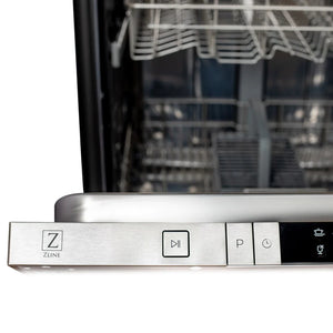 ZLINE 24 in. Copper Top Control Dishwasher with Stainless Steel Tub and Modern Style Handle, 52dBa