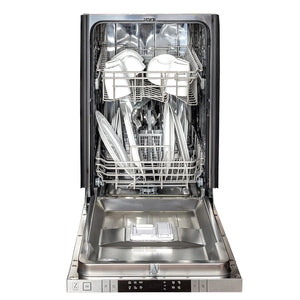 ZLINE 18 in. Compact Hand-Hammered Copper Top Control Dishwasher with Stainless Steel Tub and Modern Style Handle, 52dBa