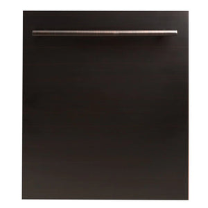 ZLINE 24 in. Oil-Rubbed Bronze Top Control Dishwasher with Stainless Steel Tub and Modern Style Handle, 52dBa