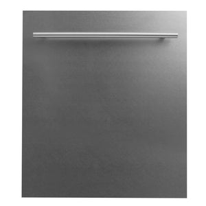 ZLINE 24 in. DuraSnow® Top Control Dishwasher with Stainless Steel Tub and Modern Style Handle, 52dBa