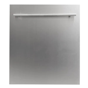 ZLINE 24 in. Stainless Steel Top Control Dishwasher with Stainless Steel Tub and Modern Style Handle, 52dBa