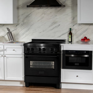 ZLINE 36" 4.6 cu. ft. Induction Range with a 4 Element Stove and Electric Oven in Black Stainless Steel (RAIND-BS-36)