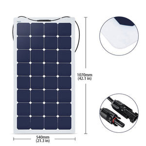 ACOPOWER - 440Watts Flexible Solar RV Kit w/ 40A Waterproof Charge Controller