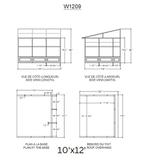 Gazebo Penguin - Florence Brown Wall Mounted Solarium Metal Roof