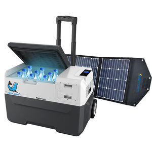 ACOPOWER - LiONCooler Combo, X30A Portable Solar Fridge/Freezer (32 Quarts) and 90W Solar Panel