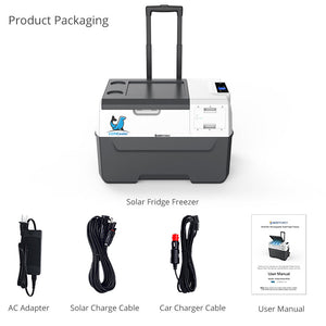 ACOPOWER - LionCooler X30A Combo, 32 Quarts Solar Freezer & Extra 173Wh Battery (2 Batteries)