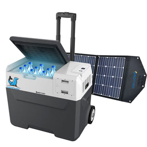 ACOPOWER - LiONCooler Combo, X40A Portable Solar Fridge/Freezer (42 Quarts) and 90W Solar Panel