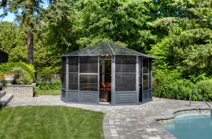 Gazebo Penguin - Florence Slate Solarium Polycarbonate Roof