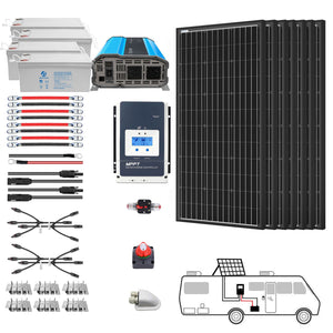 ACOPOWER - 600W Mono Black RV Solar System