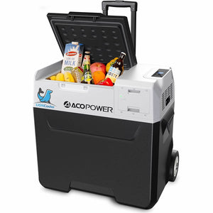 ACOPOWER - LiONCooler Combo, X50A Portable Solar Fridge/Freezer (52 Quarts) and 90W Solar Panel