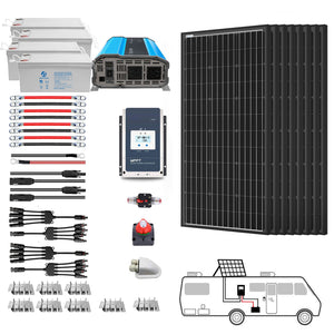 ACOPOWER - 800W Mono Black RV Solar System