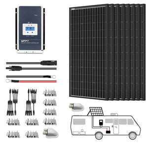 ACOPOWER - 800W 60A Mono Solar RV Kits,  60A MPPT Charge Controller (800W 60A)