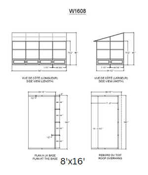 Gazebo Penguin - Florence Brown Wall Mounted Solarium Metal Roof