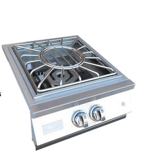 KoKoMo - Professional Power Side Burner with LED Lights and Removeable Grate for Wok